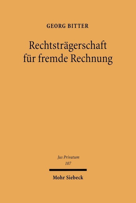 Rechtsträgerschaft für fremde Rechnung main product photo
