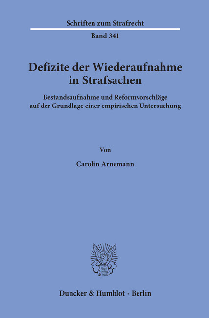 Defizite der Wiederaufnahme in Strafsachen. main product photo