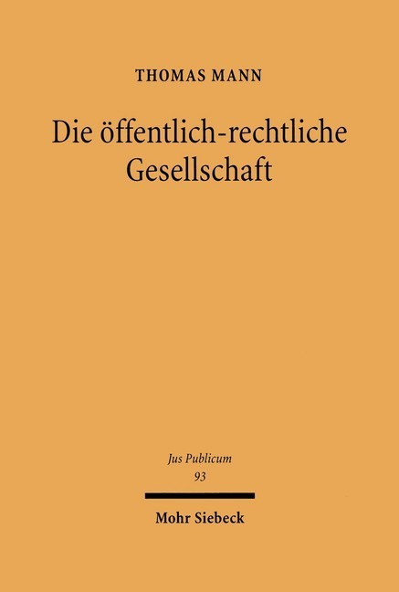 Die öffentlich-rechtliche Gesellschaft main product photo