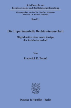 Die Experimentelle Rechtswissenschaft.
