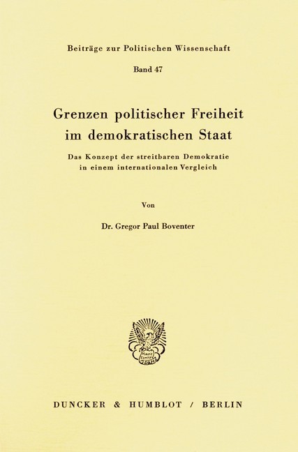 Grenzen politischer Freiheit im demokratischen Staat. main product photo