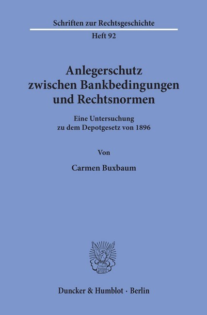 Anlegerschutz zwischen Bankbedingungen und Rechtsnormen. main product photo