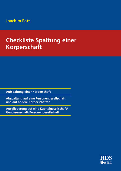 Checkliste Spaltung einer Körperschaft main product photo