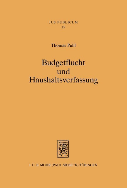 Budgetflucht und Haushaltsverfassung main product photo