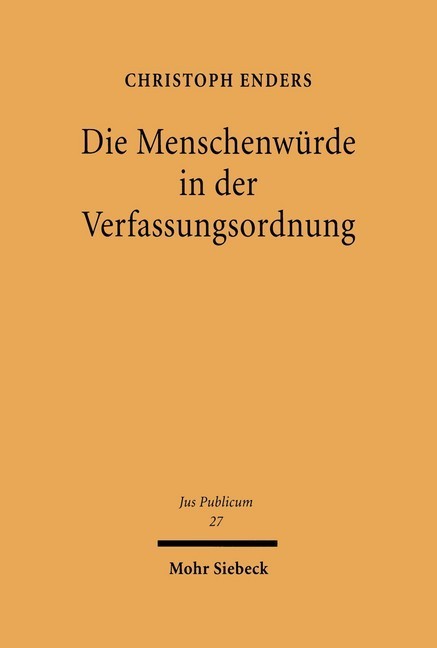 Die Menschenwürde in der Verfassungsordnung main product photo