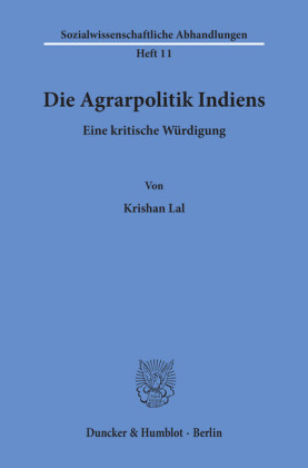 Die Agrarpolitik Indiens.