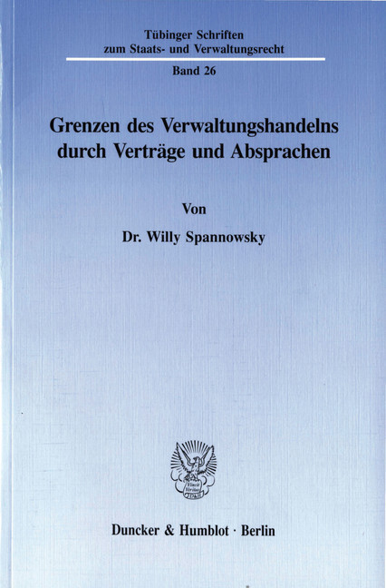 Grenzen des Verwaltungshandelns durch Verträge und Absprachen. main product photo