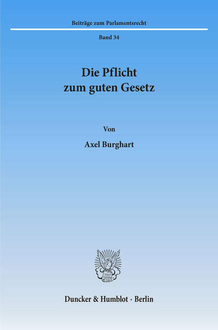 Die Pflicht zum guten Gesetz. main product photo
