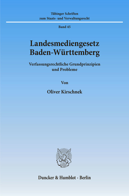 Landesmediengesetz Baden-Württemberg. main product photo