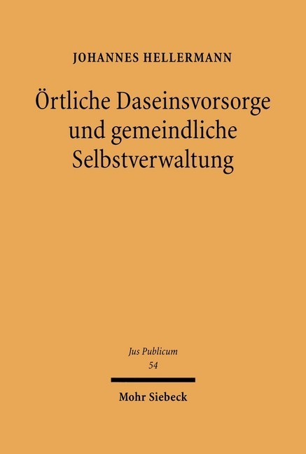 Örtliche Daseinsvorsorge und gemeindliche Selbstverwaltung main product photo