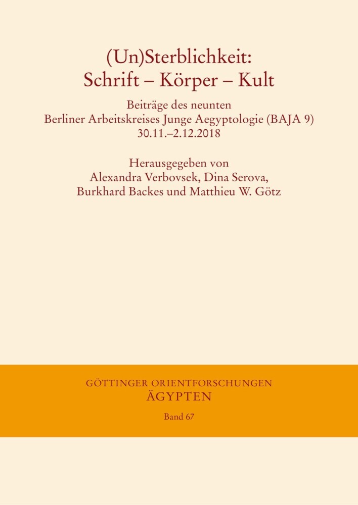 (Un) Sterblichkeit: Schrift - Körper - Kult main product photo