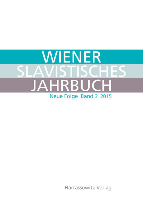 Wiener Slavistisches Jahrbuch / Wiener Slavistisches Jahrbuch. Neue Folge 3 (2015) main product photo