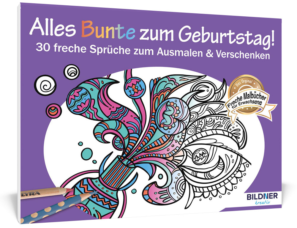 Malbuch für Erwachsene: Alles Bunte zum Geburtstag! main product photo