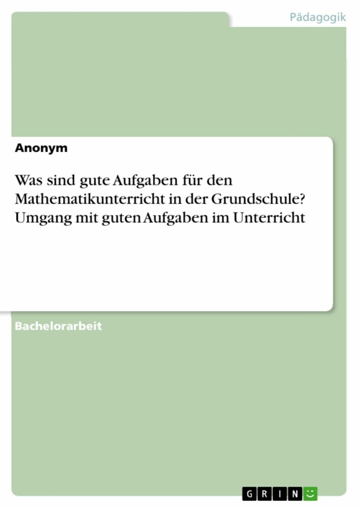 Was sind gute Aufgaben für den Mathematikunterricht in der Grundschule? Umgang mit guten Aufgaben im Unterricht main product photo