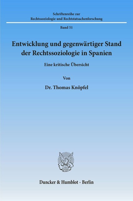 Entwicklung und gegenwärtiger Stand der Rechtssoziologie in Spanien. main product photo