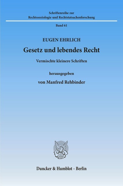 Gesetz und lebendes Recht. main product photo
