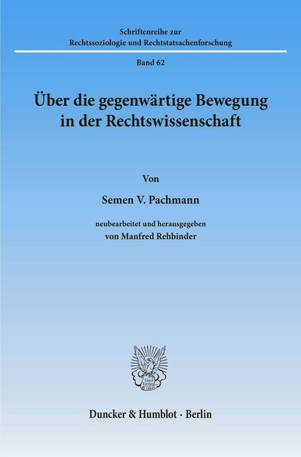 Über die gegenwärtige Bewegung in der Rechtswissenschaft. main product photo