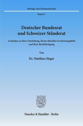 Deutscher Bundesrat und Schweizer Ständerat.