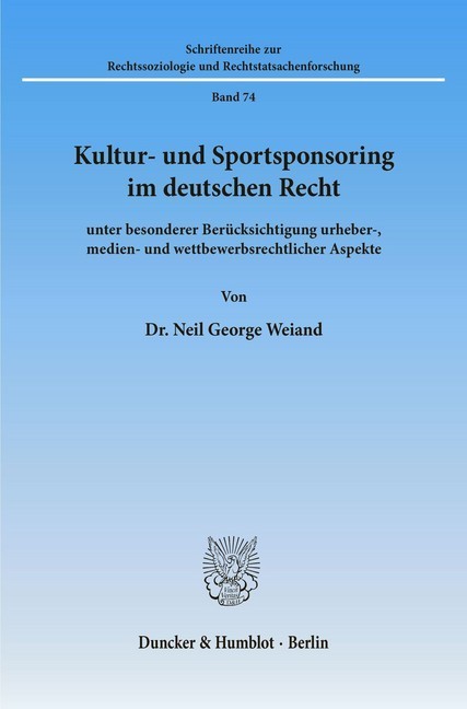 Kultur- und Sportsponsoring im deutschen Recht main product photo