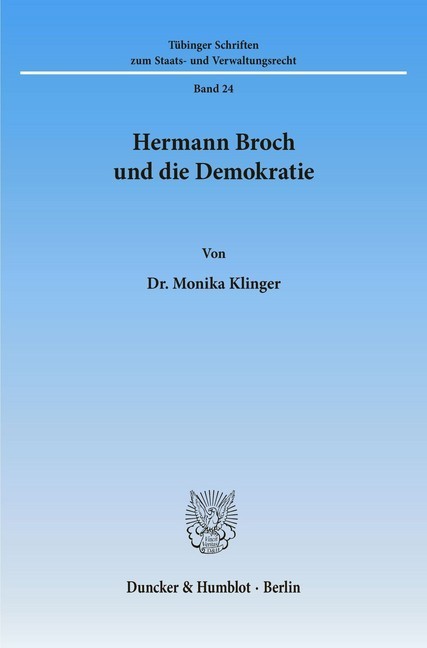 Hermann Broch und die Demokratie. main product photo