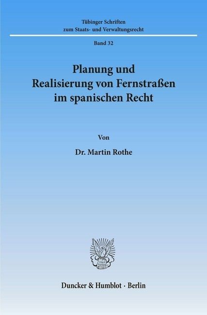 Planung und Realisierung von Fernstraßen im spanischen Recht. main product photo