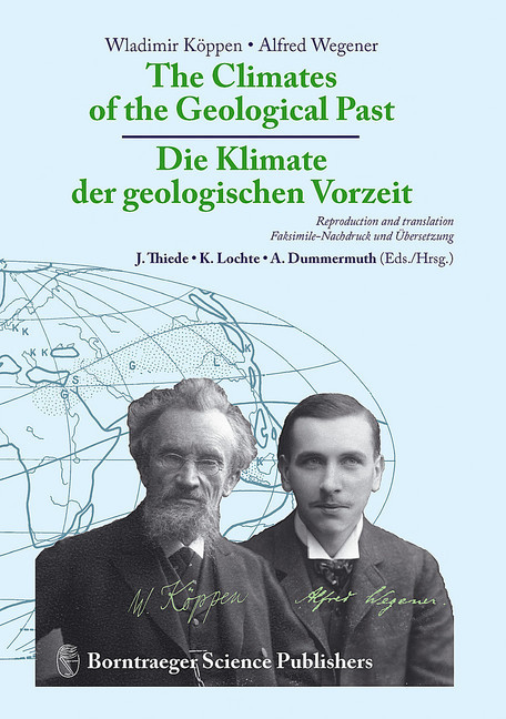 The Climates of the Geological Past Die Klimate der geologischen Vorzeit main product photo