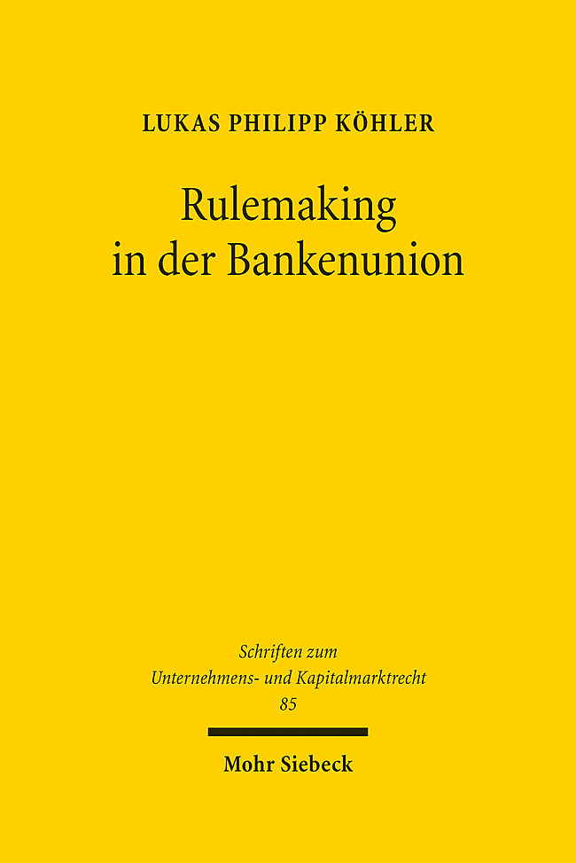 Rulemaking in der Bankenunion main product photo