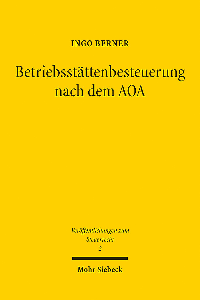 Betriebsstättenbesteuerung nach dem AOA main product photo