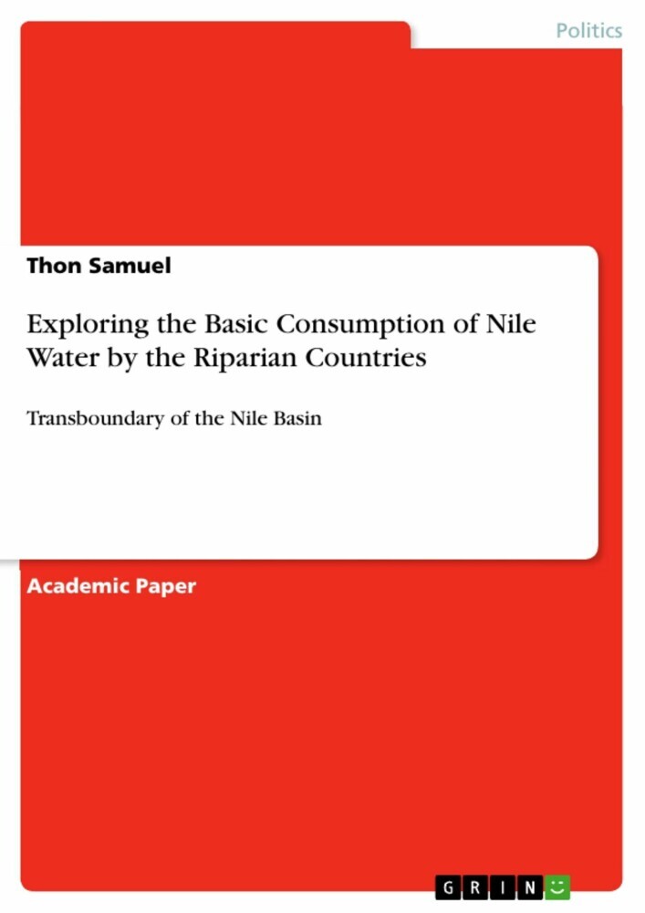 Exploring the Basic Consumption of Nile Water by the Riparian Countries main product photo