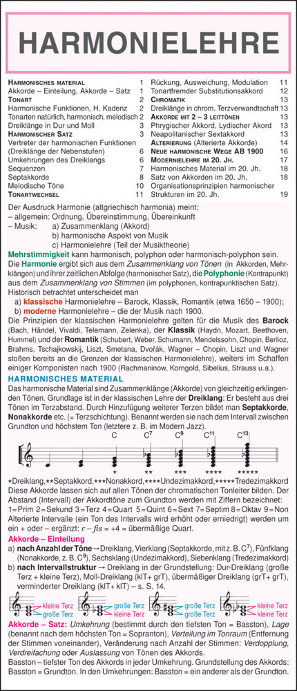 Leporello: Harmonielehre - Die komplette Theorie im Überblick main product photo
