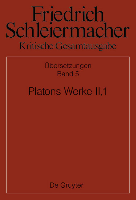 Platons Werke II,1, Berlin 1805. 1818; . main product photo