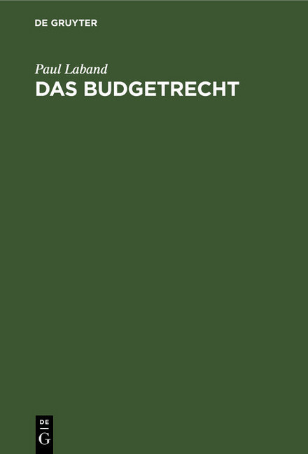 Das Budgetrecht; . main product photo