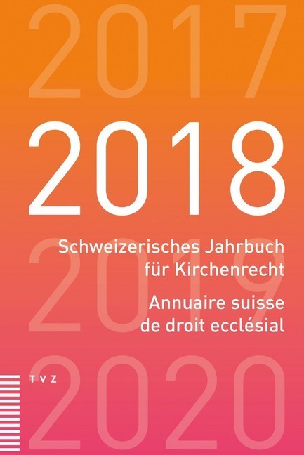 Schweizerisches Jahrbuch für Kirchenrecht / Annuaire suisse de droit ecclésial 2018 main product photo