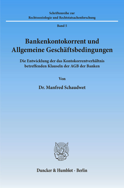 Bankenkontokorrent und Allgemeine Geschäftsbedingungen. main product photo