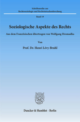 Soziologische Aspekte des Rechts.