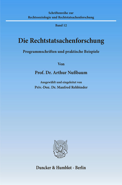 Die Rechtstatsachenforschung. main product photo