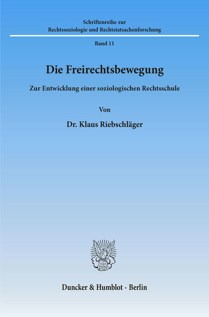 Die Freirechtsbewegung. main product photo