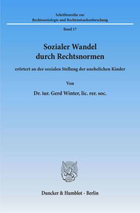 Sozialer Wandel durch Rechtsnormen,