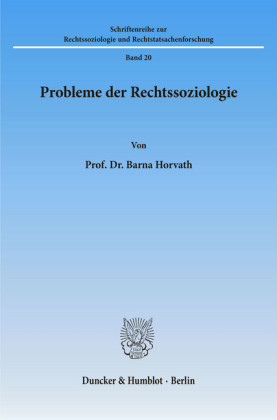 Probleme der Rechtssoziologie.