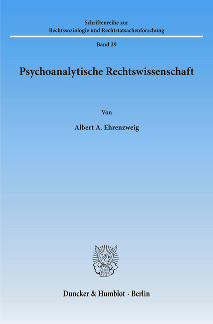 Psychoanalytische Rechtswissenschaft. main product photo