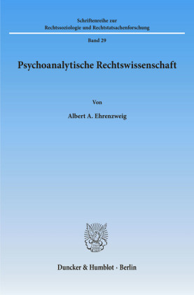 Psychoanalytische Rechtswissenschaft.