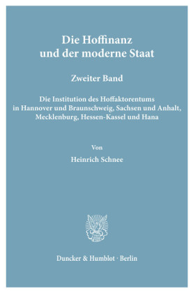 Die Hoffinanz und der moderne Staat.