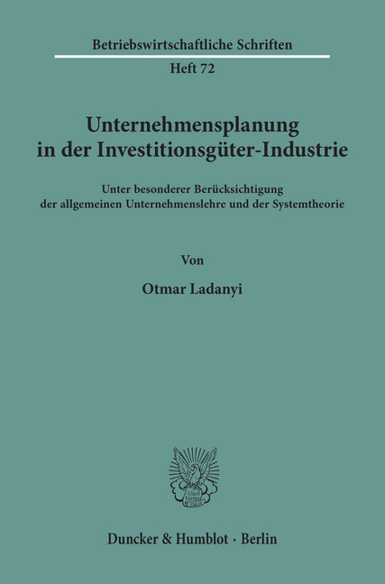 Unternehmensplanung in der Investitionsgüter-Industrie. main product photo