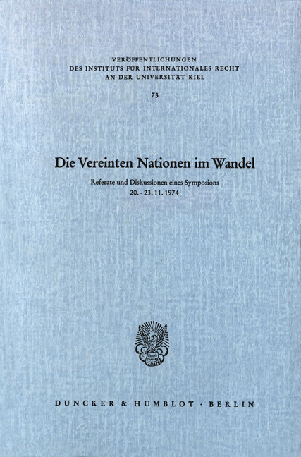 Die Vereinten Nationen im Wandel. main product photo