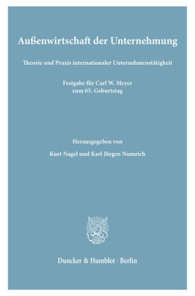 Außenwirtschaft der Unternehmung.