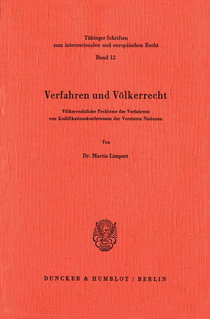 Verfahren und Völkerrecht. main product photo