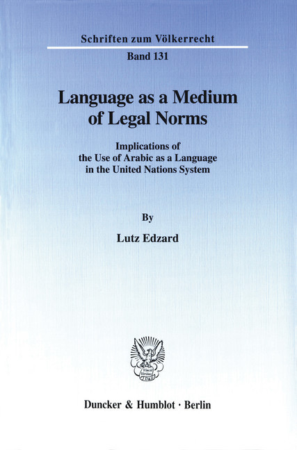 Language as a Medium of Legal Norms. main product photo
