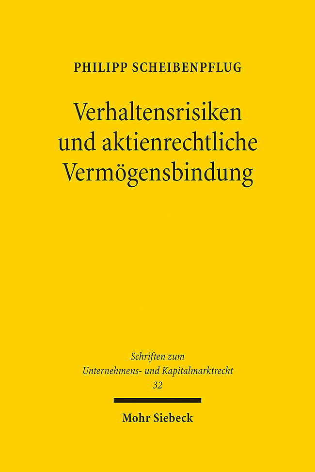 Verhaltensrisiken und aktienrechtliche Vermögensbindung main product photo