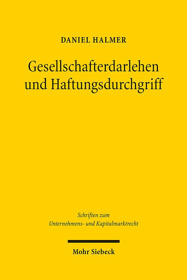 Gesellschafterdarlehen und Haftungsdurchgriff main product photo