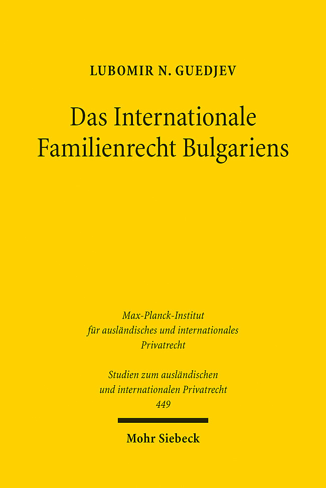 Das Internationale Familienrecht Bulgariens main product photo